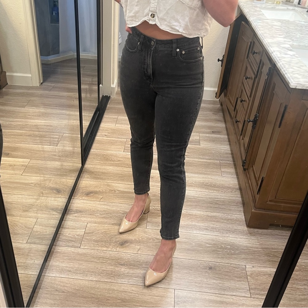 Madewell Size 24 The Curvy Perfect Vintage Jean in Lunar Wash (washed black)